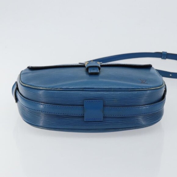 Authentic LOUIS VUITTON Epi June Feuille Shoulder Bag Blue M52155 LV - Picture 12 of 16